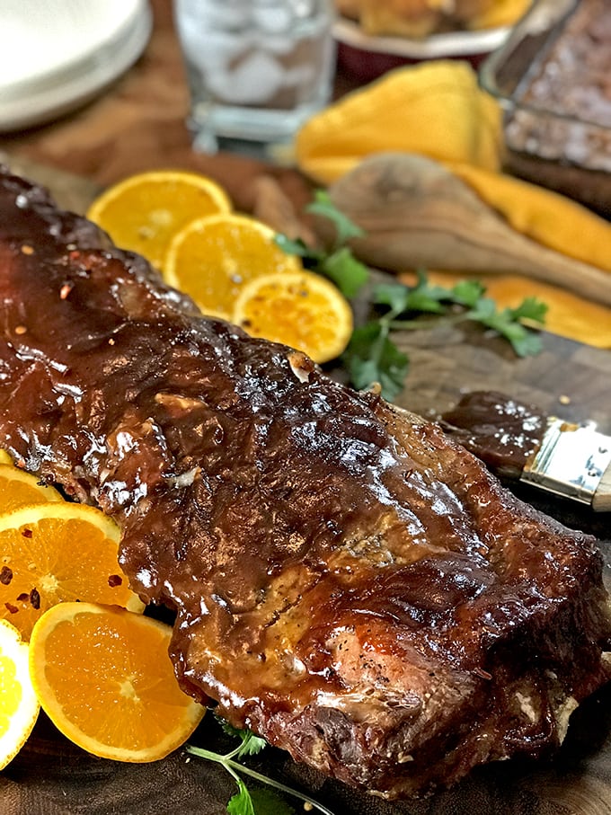 full rack of baby back ribs for Instant Pot Ribs recipe