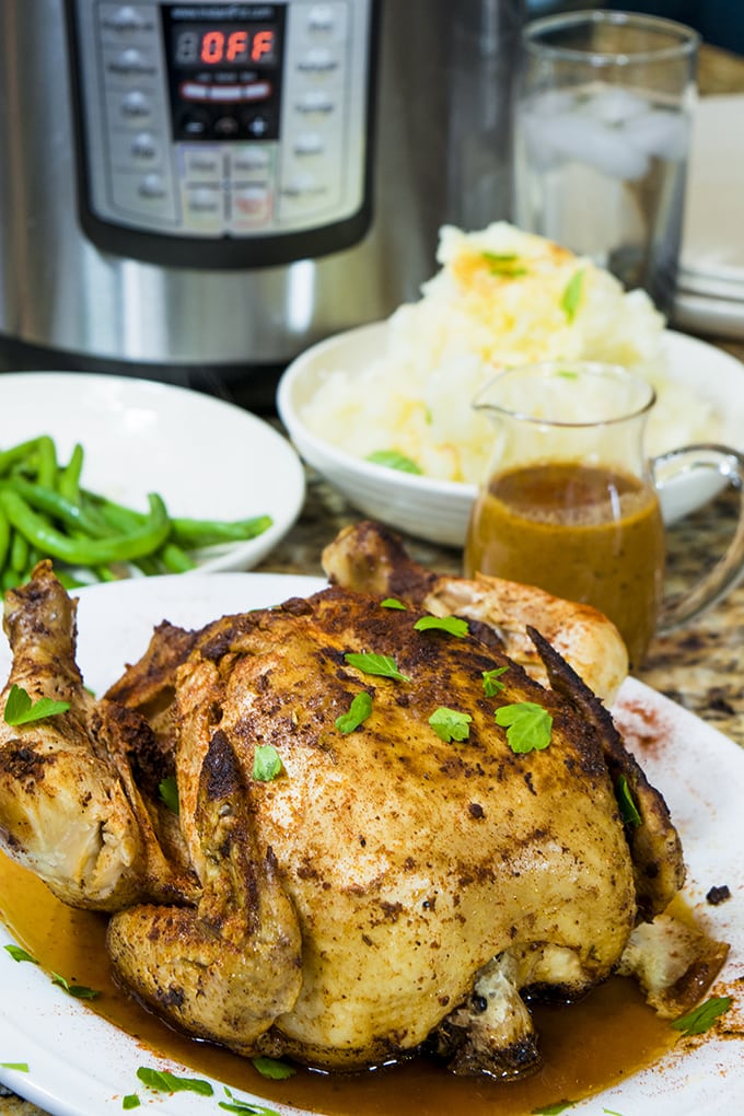 Whole Chicken Pressure Cooker Recipe for the Instant Pot Feat